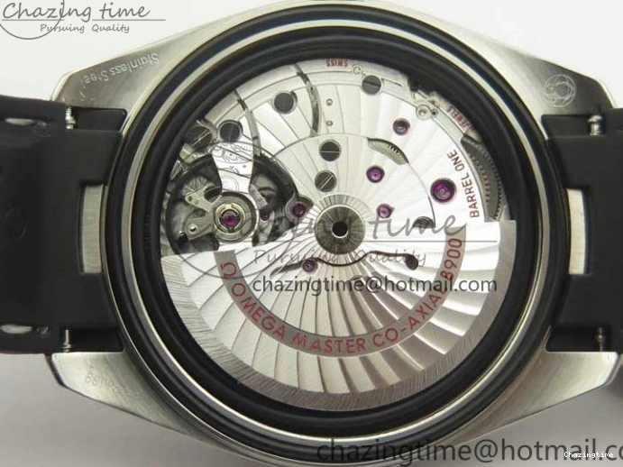 0317 Aqua Terra 150M Master Chronometers VSF 1:1 Best Edition Black Dial SS Hand on Black Rubber Strap A8900 Super Clone Unisex 8005